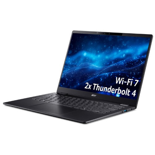 Acer TravelMate P6 14 AI TM P6 U7-256V 16GB 512GB 14" W11P Intel Core Ultra 7 Laptop 35.6 cm (14") WQXGA+ LPDDR5x-SDRAM SSD Wi-Fi 7 (802.11be) Windows 11 Pro Black