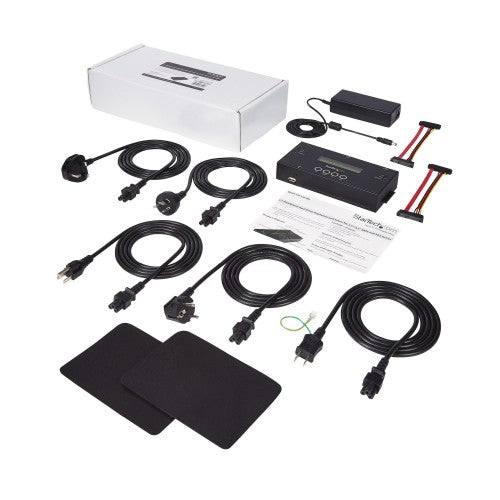 StarTech.com 1:1 Standalone Hard Drive Duplicator and Eraser, SAS and SATA HDD/SSD Cloner/Copier, Hard Drive Duplicator and Sanitizer, LCD Display, TAA Compliant
