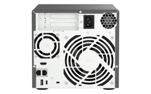 QNAP TVS-H474 NAS Tower Intel® Pentium® G7400 8 GB DDR4 0 TB QuTS hero Black