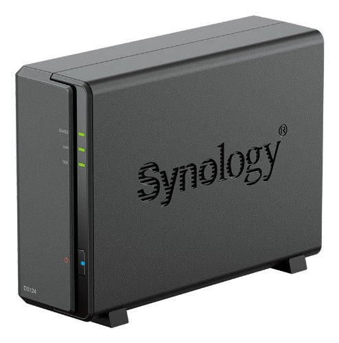 Synology DiskStation DS124 + 1 x HAT3300 6TB NAS Desktop Realtek RTD1619B 1 GB DDR4 HDD DiskStation Manager Black