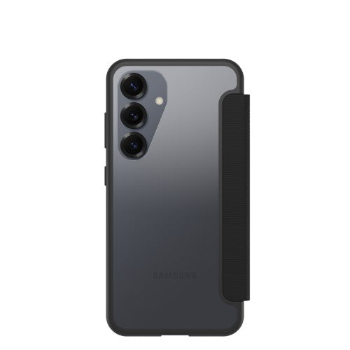 OtterBox React Folio Series for Samsung Galaxy S25, transparent/black - No Retail Packaging