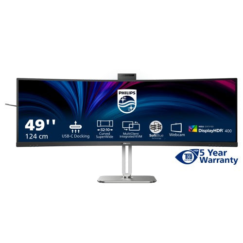Philips 49B2U6900CH/00 computer monitor 124 cm (48.8") 5120 x 1440 pixels Dual QHD LCD Black