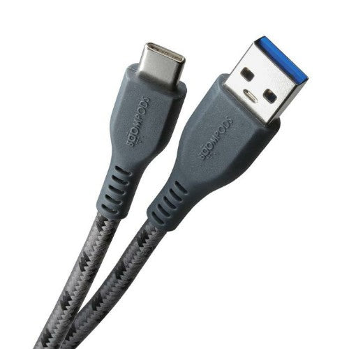 Boompods TCACGR USB cable 1.5 m USB A USB C Graphite