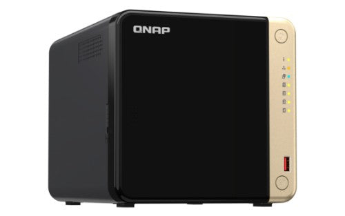QNAP TS-464 NAS Tower Intel® Celeron® N5095 8 GB DDR4 32 TB HDD QNAP Turbo System Black, Gold