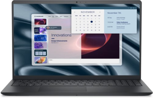 DELL Pro 15 Essential PV15255 AMD Ryzen™ 5 7520U Laptop 39.6 cm (15.6") Full HD 8 GB LPDDR5-SDRAM 512 GB SSD Wi-Fi 5 (802.11ac) Windows 11 Pro UK English Black