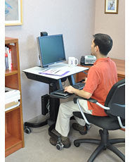 Ergotron WorkFit-C, Single LD Sit-Stand Workstation Black, Grey Multimedia cart