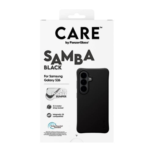 PanzerGlass CARE™ by ® Samba Case Black w. Qi Samsung Galaxy S26