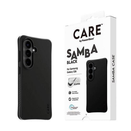 PanzerGlass CARE™ by ® Samba Case Black w. Qi Samsung Galaxy S26