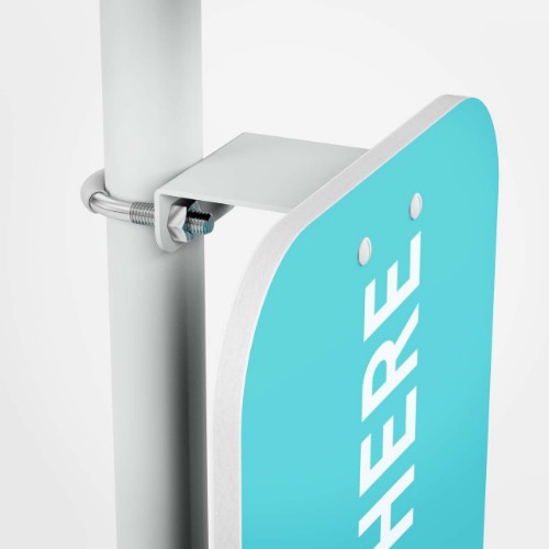 Bouncepad Front Branding Board | White | Includes Attachments for our Floorstanding Range