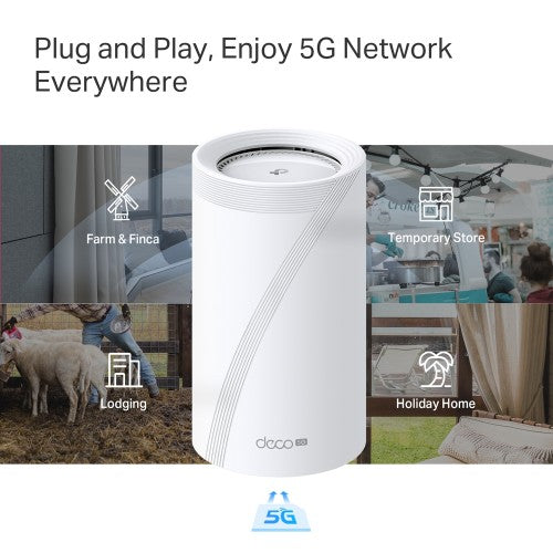 TP-Link 5G BE9300 Whole Home Mesh Wi-Fi 7 Router, Build-In 5G Modem
