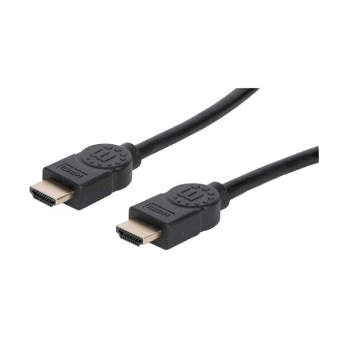Manhattan HDMI 8K@60Hz Cable with Ethernet, 2m, Male to Male, Black, 4K@120Hz, Ultra HD 4k x 2k, Fully Shielded, Gold Plated Contacts, Lifetime Warranty, Ultra High Speed