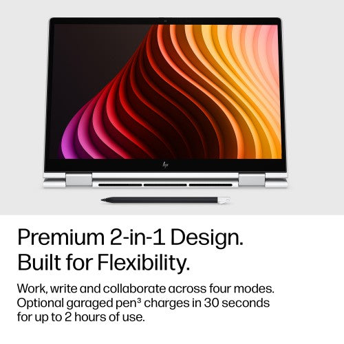 HP EliteBook 8 Flip G2i Next Gen AI Copilot+ PC Intel Core Ultra 5 325 Laptop 33.8 cm (13.3") Touchscreen WUXGA 32 GB LPDDR5x-SDRAM 512 GB SSD Wi-Fi 7 (802.11be) Windows 11 Pro Silver