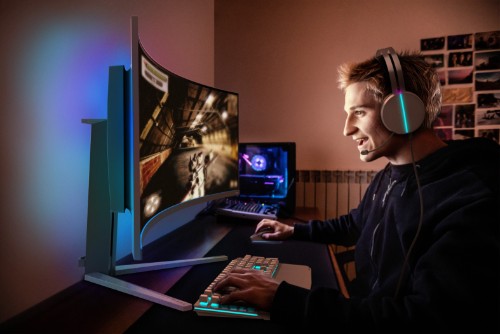 Philips Evnia 8000 49M2C8900L/00 computer monitor 124.2 cm (48.9") 5120 x 1440 pixels Dual QHD QD-OLED White