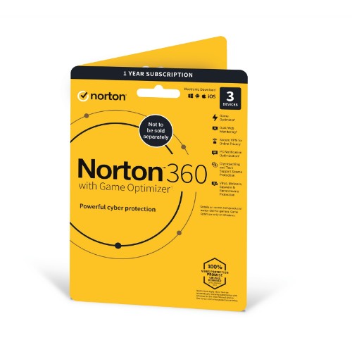 Norton 360 For Gamers Antivirus security Commercial 1 license(s) 1 year(s)