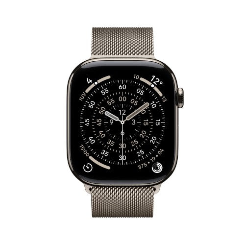 Apple Watch Series 11 GPS + Cellular 46mm Natural Titanium Case with Natural Milanese Loop - S/M