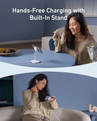 Anker MagGo Headphones, Headset, Smartphone, Smartwatch White USB Wireless charging Fast charging Indoor