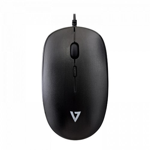 V7 Low Profile USB Optical Mouse - Black