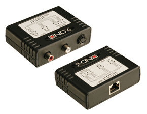 Lindy Audio/Video Extender - S-VHS & Stereo S-Video + Audio RJ45 Black