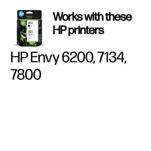HP 3YM92AE/303 Printhead cartridge multi pack black + color 4ml Pack=2 for HP Envy Photo 6230/e