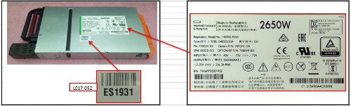 HPE 6x 2650W -48VDC power supply unit 1U Silver
