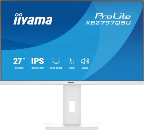iiyama ProLite XB2797QSU-W1 computer monitor 68.6 cm (27") 2560 x 1440 pixels Quad HD LED White