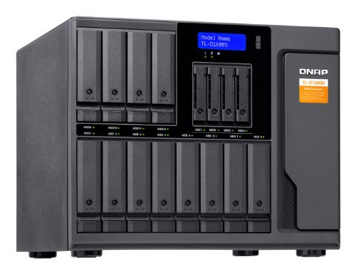 QNAP TL-D1600S storage drive enclosure HDD/SSD enclosure Black, Grey 2.5/3.5"
