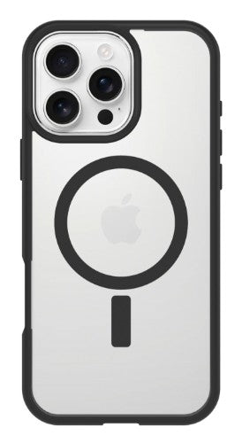 OtterBox React Series for MagSafe for Apple iPhone 16 Pro Max, Black Crystal