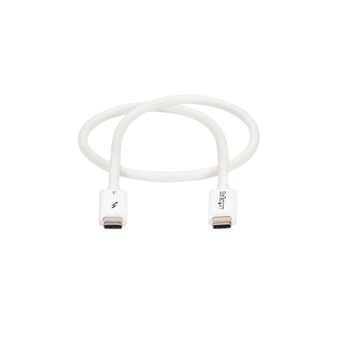 StarTech.com Thunderbolt 3 Cable - 40Gbps - 0.5m - White - Thunderbolt, USB, and DisplayPort Compatible