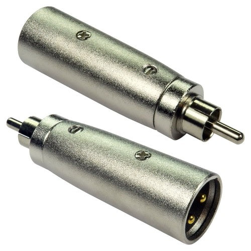 Cables Direct 3XLR-MMRCA cable gender changer RCA XLR Metallic