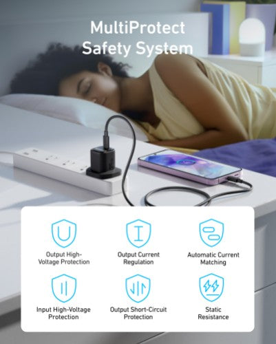 Anker USB-C Charger, 25W with USB-C Cable, Black