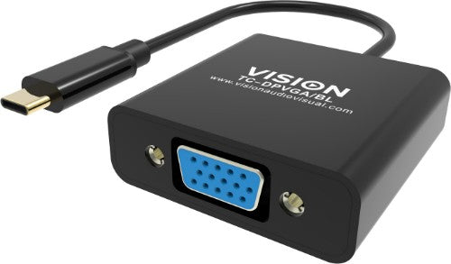 Vision TC-USBCVGA/BL video cable adapter USB Type-C VGA (D-Sub) Black
