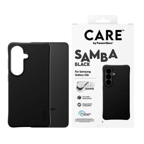 PanzerGlass CARE™ by ® Samba Case Black w. Qi Samsung Galaxy S26