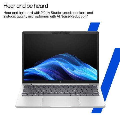 HP EliteBook 8 G1i AI Wolf Pro Security Edition Intel Core Ultra 5 225U Laptop 35.6 cm (14") WUXGA 24 GB DDR5-SDRAM 512 GB SSD Wi-Fi 6E (802.11ax) Windows 11 Pro AI PC Silver