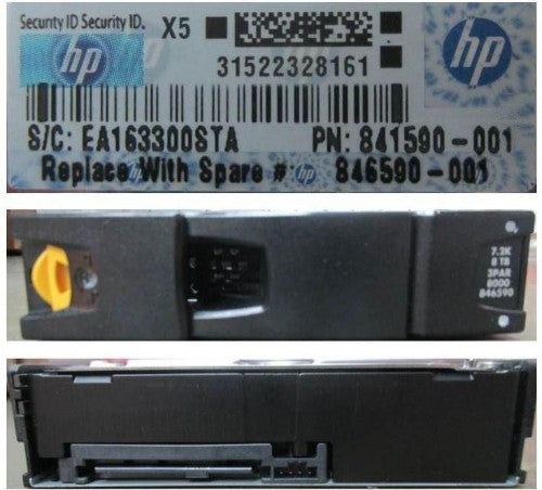 HPE P9B44B internal hard drive 8 TB 7200 RPM 3.5" SAS