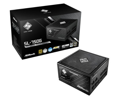 Asrock SL-750G Steel Legend power supply unit 750 W 20+4 pin ATX ATX Black