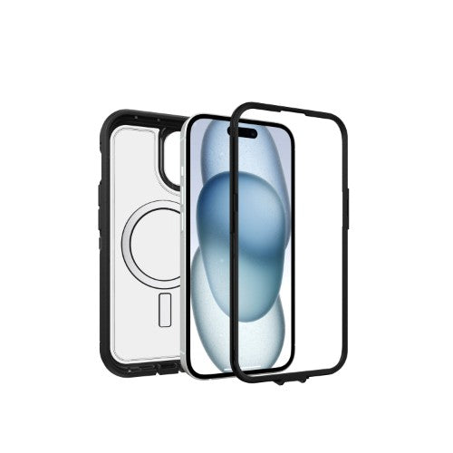 OtterBox Defender XT Clear for MagSafe Series for Apple iPhone 16e/15/14/13, transparent/black