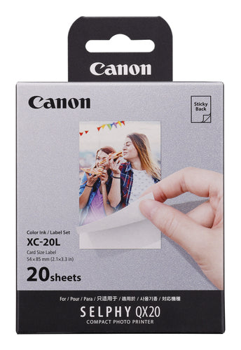 Canon 6755C002/XC-20L Photo cartridge Etikettes 54x85mm, 20 pages for Canon Selphy QX 20