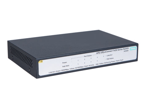 HPE OfficeConnect 1420 5G PoE+ (32W) Unmanaged L2 Gigabit Ethernet (10/100/1000) Power over Ethernet (PoE) 1U Grey