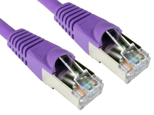 Cables Direct ART-100-HV networking cable Violet 0.25 m Cat6a S/FTP (S-STP)