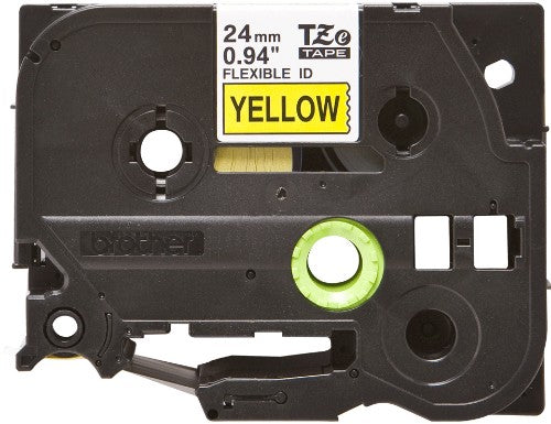 Brother TZE-FX651 DirectLabel black on yellow Laminat 24mm x 8m for Brother P-Touch TZ 3.5-24mm/HSE/36mm/6-24mm/6-36mm