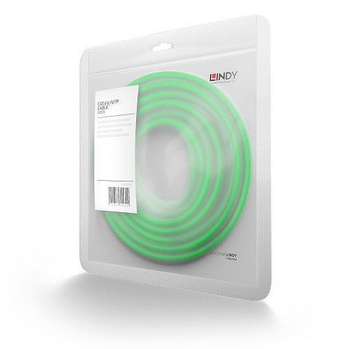 Lindy 3m Cat.6 U/UTP Network Cable, Green