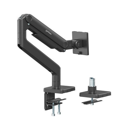 Manhattan Desk Mount for TV & Monitors (Full Motion Spring),For screens 13" to 42",C-Clamp or Grommet Assembly,VESA compatability:all between 75x75mm and 200x200mm -check the dimensions of the four mounting holes on back of screen to ensure it fits,Max 20