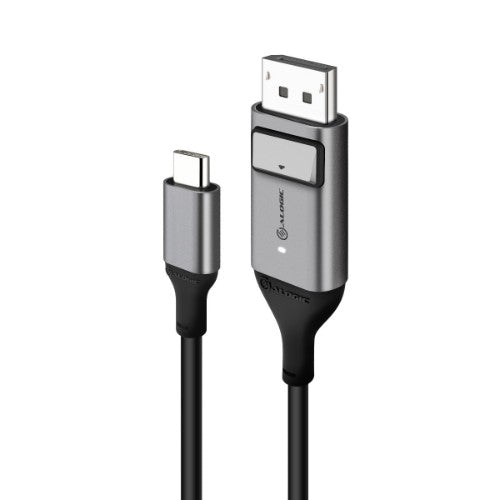 ALOGIC 1m Ultra USB-C (Male) to DP (Male) Cable - 4K @60Hz with LED (White)