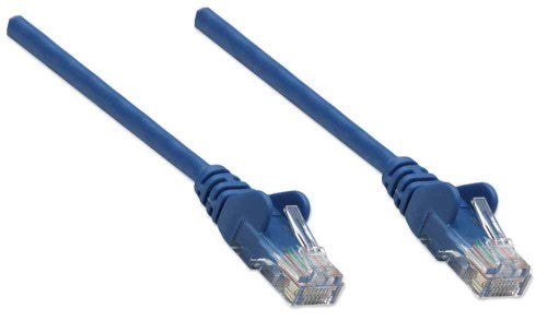 Intellinet Network Patch Cable, Cat6, 5m, Blue, CCA, U/UTP, PVC, RJ45, Gold Plated Contacts, Snagless, Booted, Lifetime Warranty