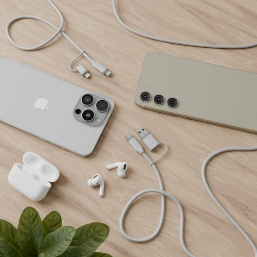 ALOGIC 4-in-1 100W Silicone Flexible Universal Charging Cable 1.5m | USB-C, USB-A and Lightning