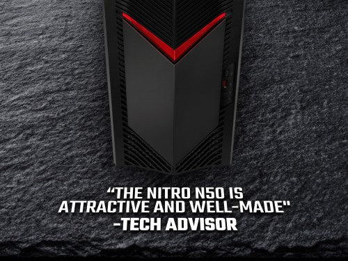 Acer NITRO 50 N50-650 Gaming Desktop - Intel Core i5-13400F, 16GB, 512GB SSD, Nvidia RTX 3050, No Display, Windows 11, Black
