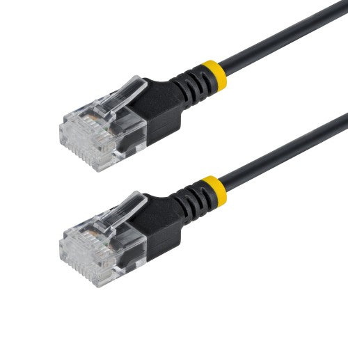 StarTech.com 3m Black Ultra Slim CAT6a Ethernet Cable, Snagless, UTP, Pure Bare Copper Wire, 34AWG Slim RJ45 Network Patch Cord, Individually Tested