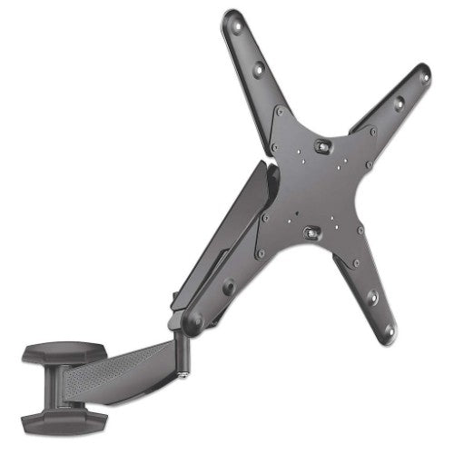 Manhattan Wall Mount for TV & Monitors (Spring Arm 3 pivots), For screens 17" to 55", VESA compatibility: all between 75x75mm to 400x400mm - check the dimensions of the four mounting holes on back of screen to ensure it fits, Max 30kg, Black, Bracket