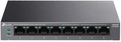 TP-Link LiteWave 8-Port Gigabit Desktop Switch with 8-Port PoE+