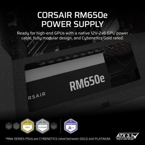 Corsair RMe Series RM650e power supply unit 650 W 24-pin ATX ATX Black